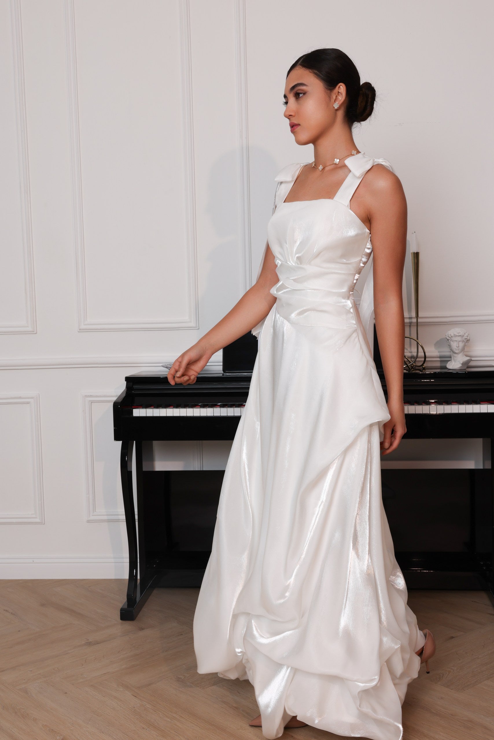 Bridal Drape Maxi Gown