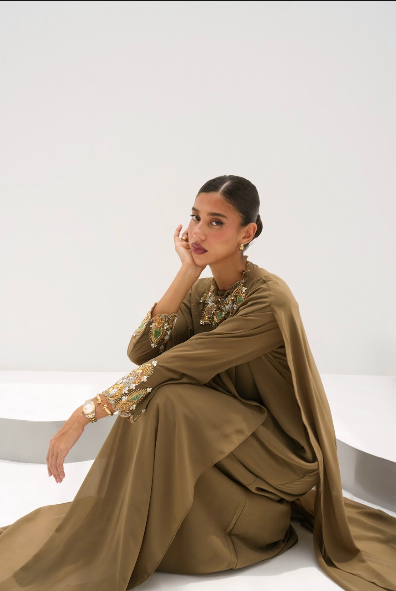 Luxe Embellished Kaftan Set