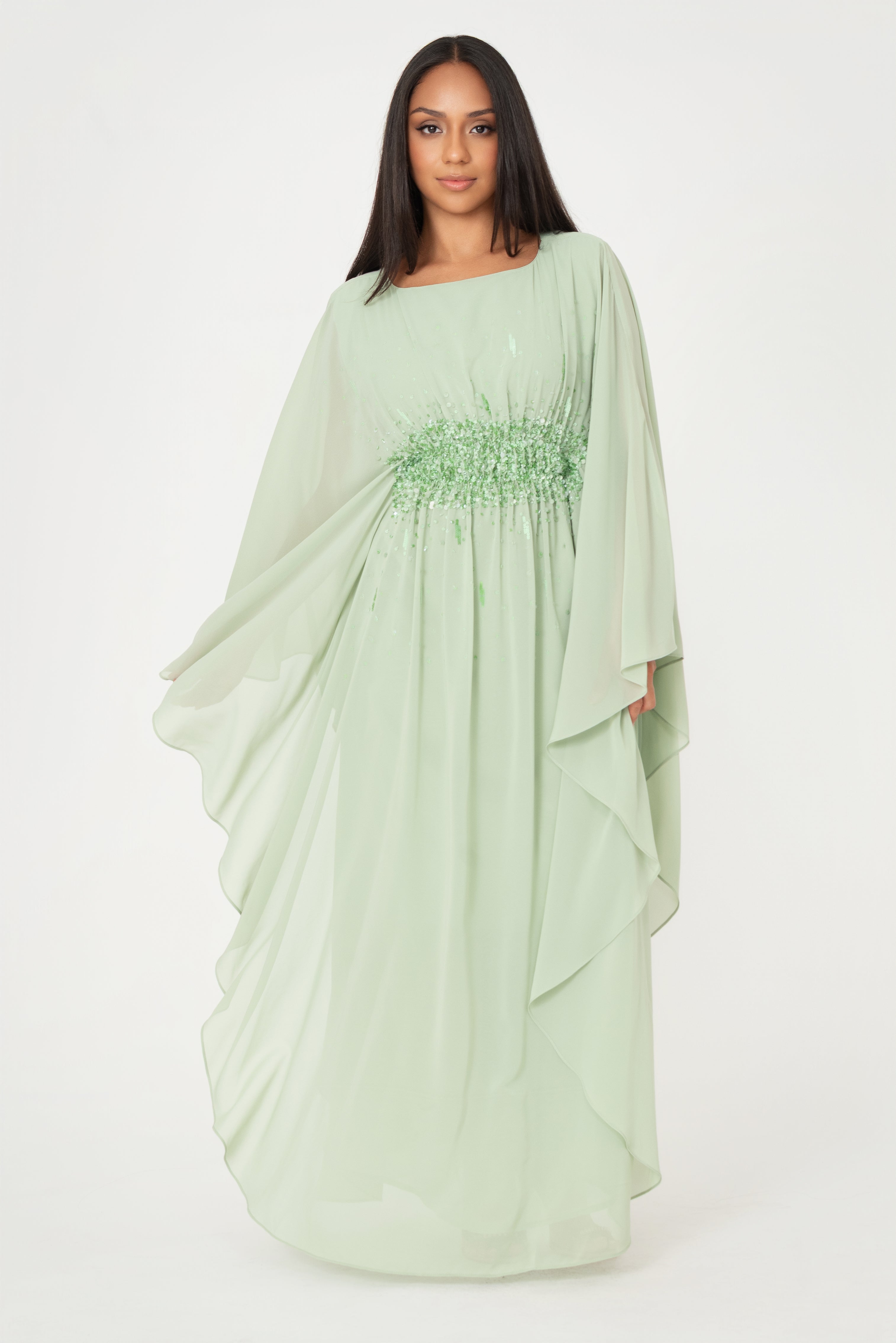 Sequined Kaftan Dress