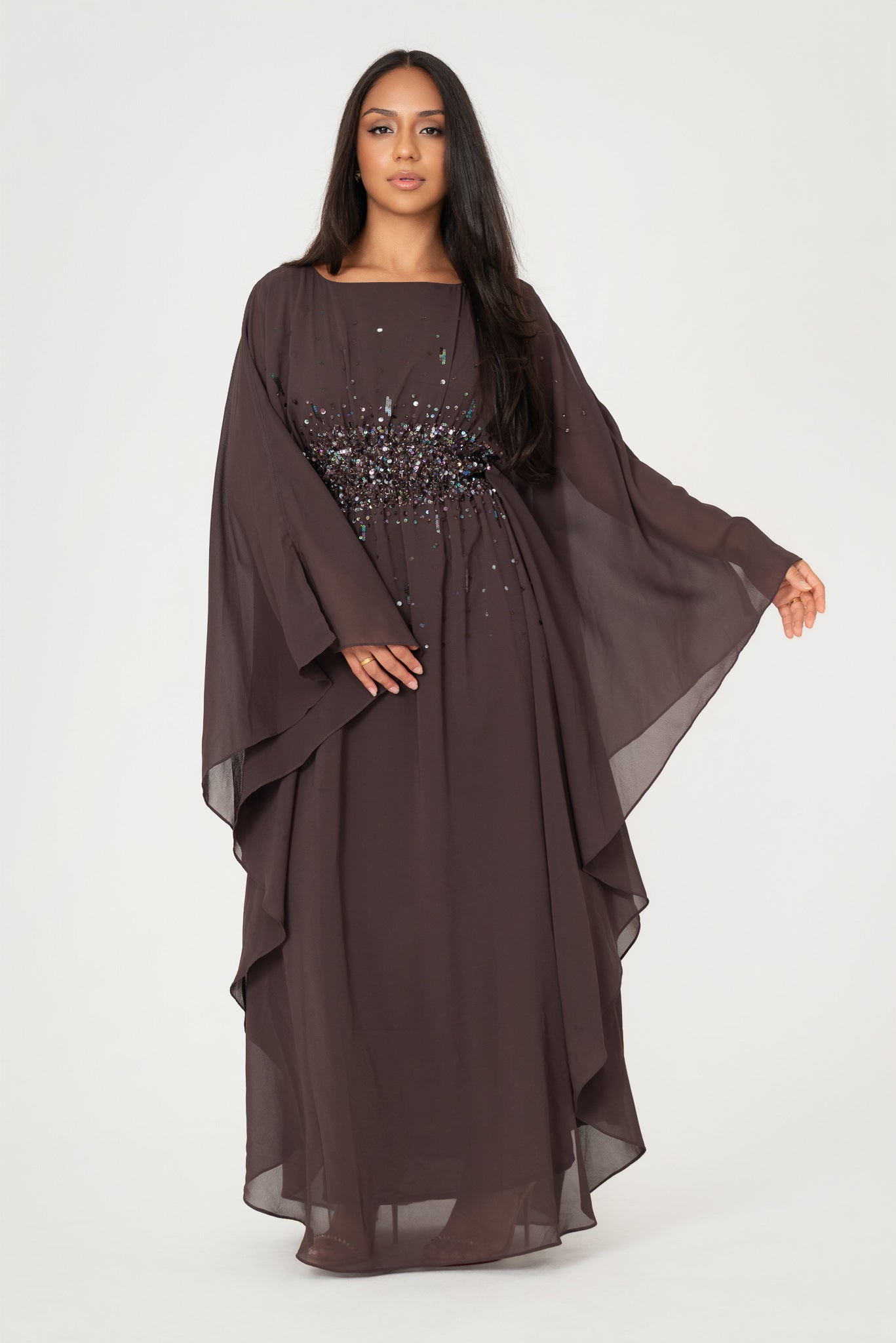 Sequined Kaftan Dress
