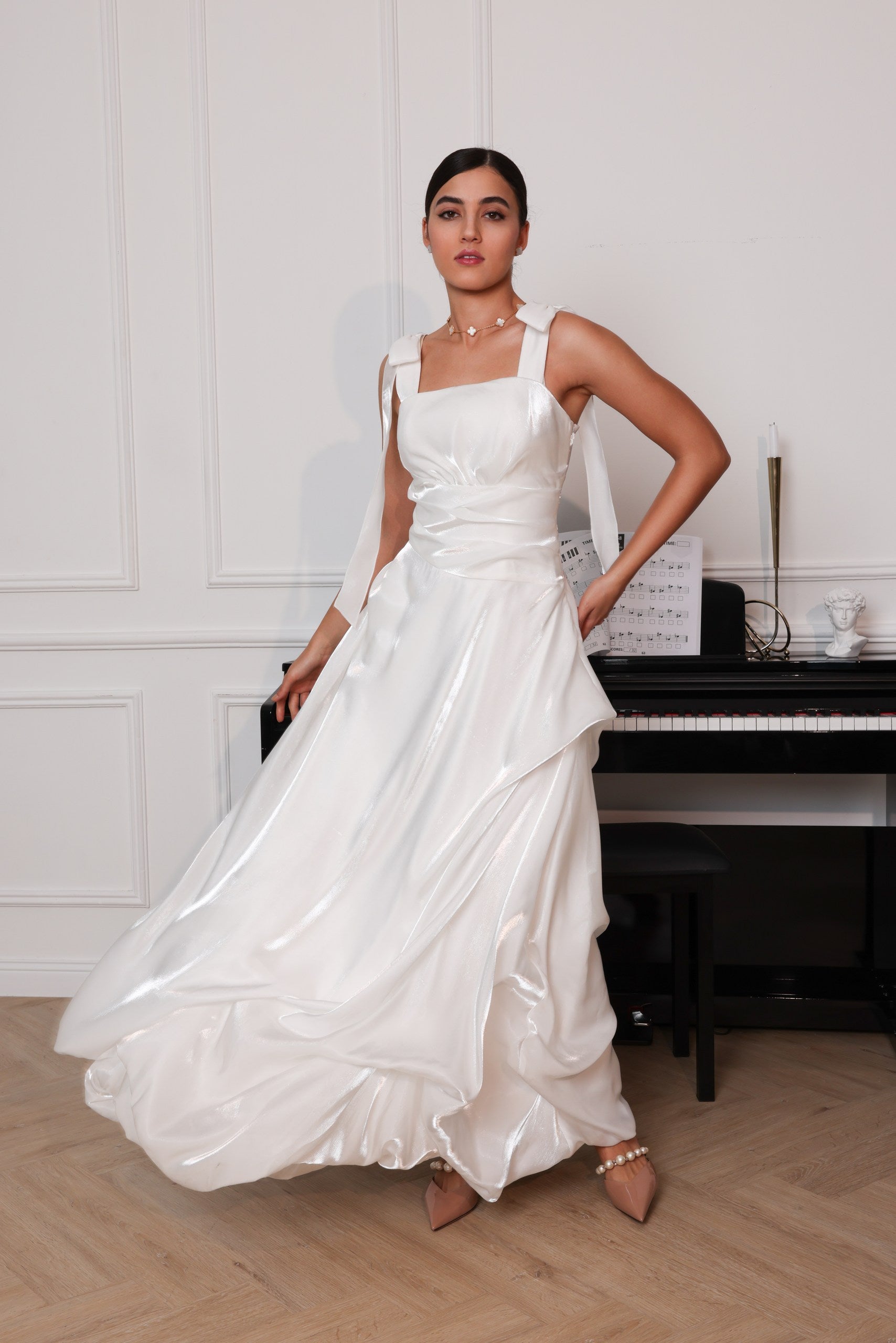 Bridal Drape Maxi Gown