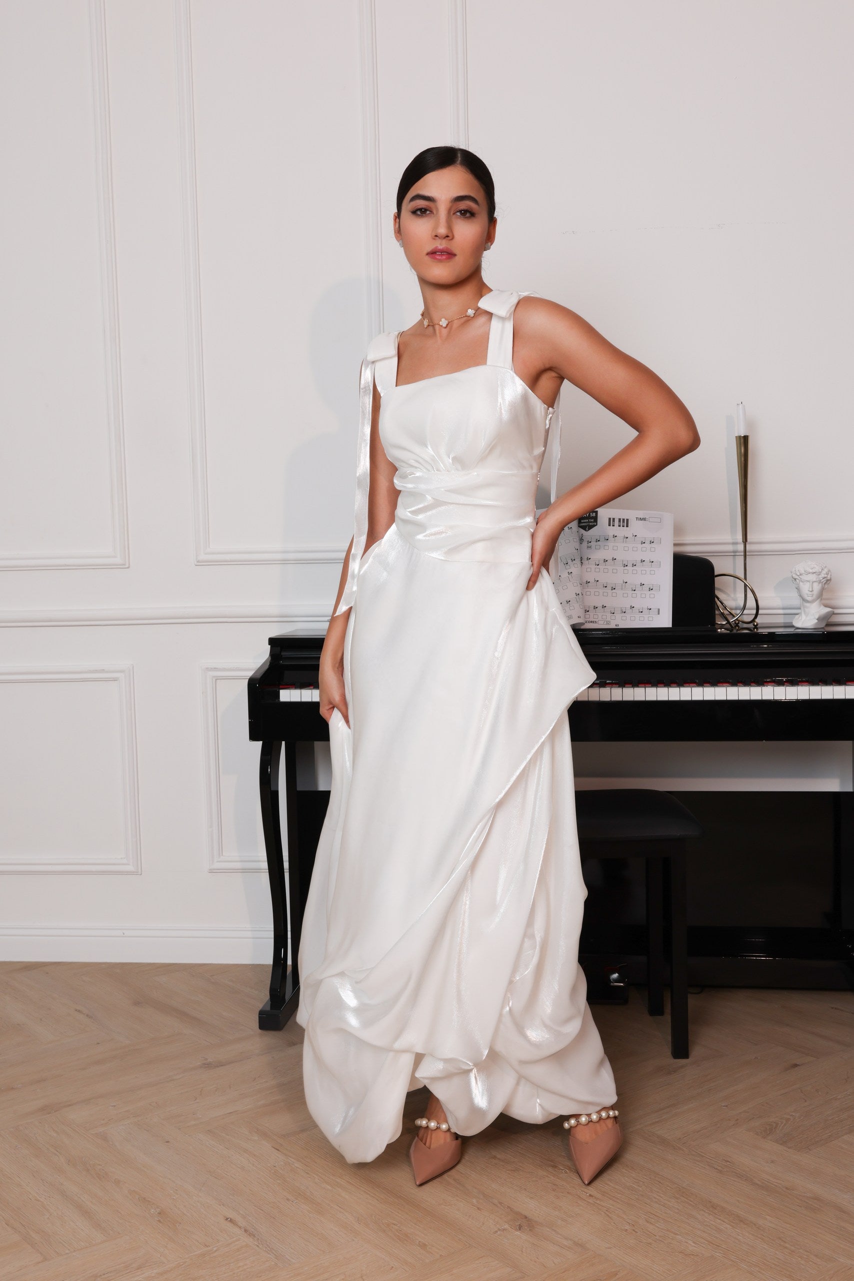Bridal Drape Maxi Gown